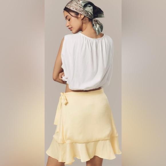 NWT ✨ Anthropologie Maeve Ruffle Mini Skirt - Picture 2 of 11